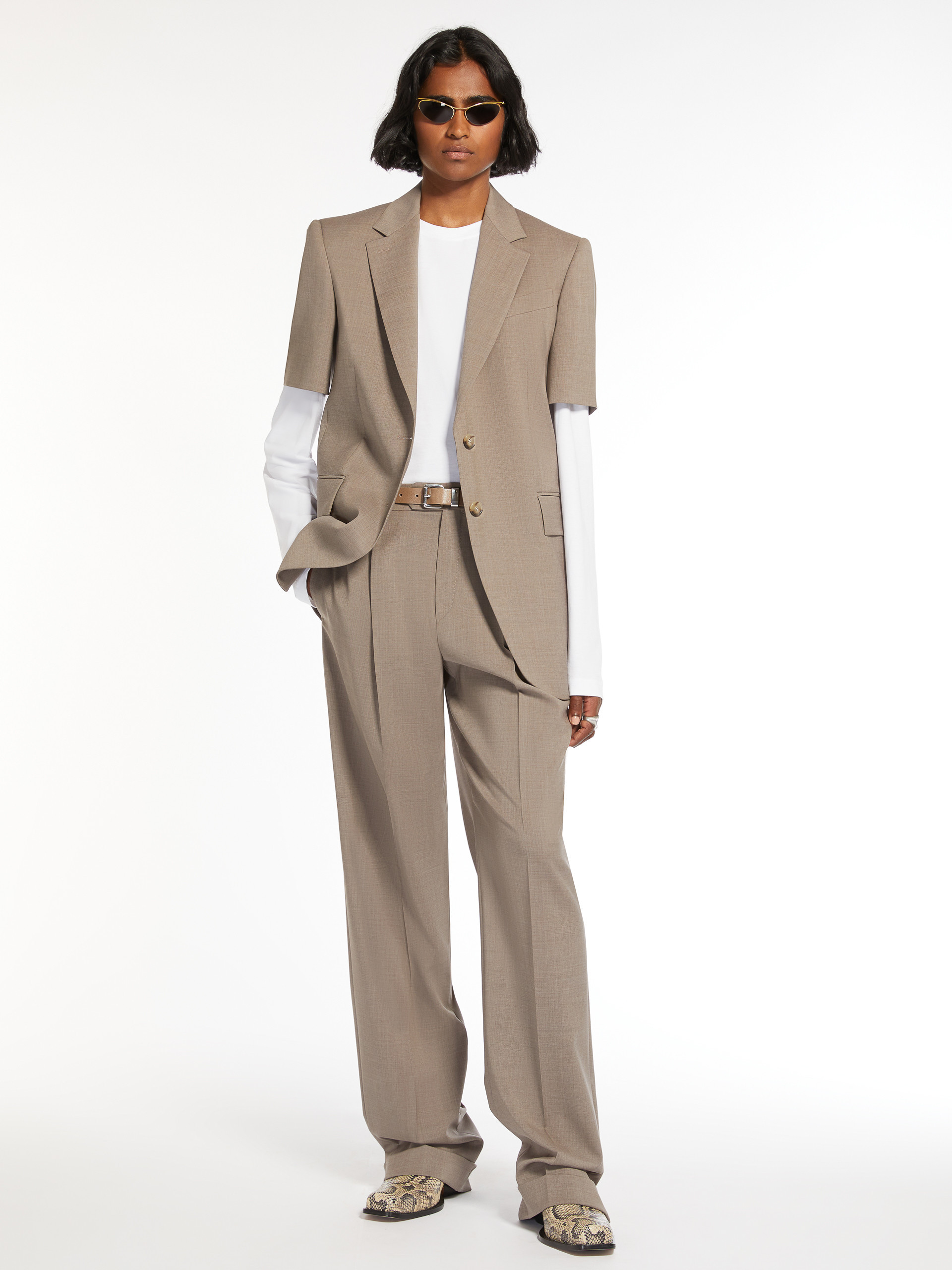 Sportmax Long Sleeved Plain Knitted T-shirt In White