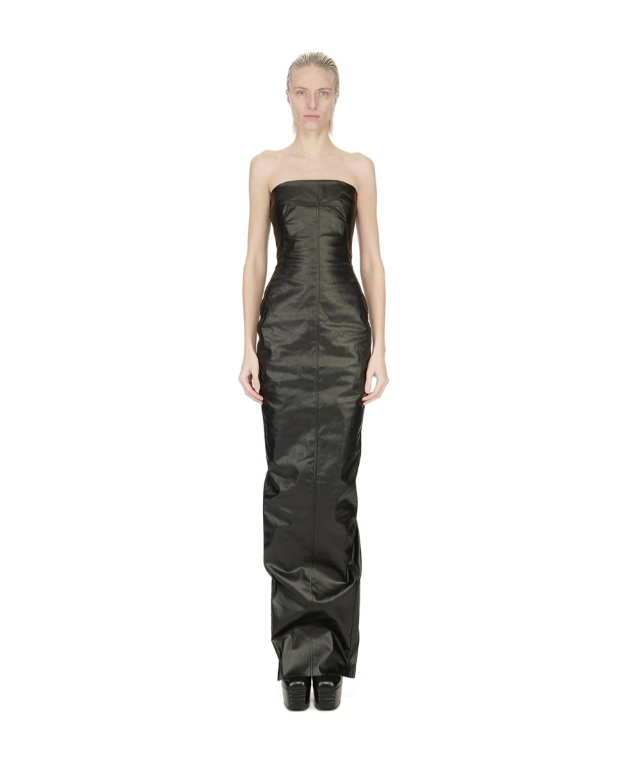 Rick Owens Bustier Tube-design Gown In Black