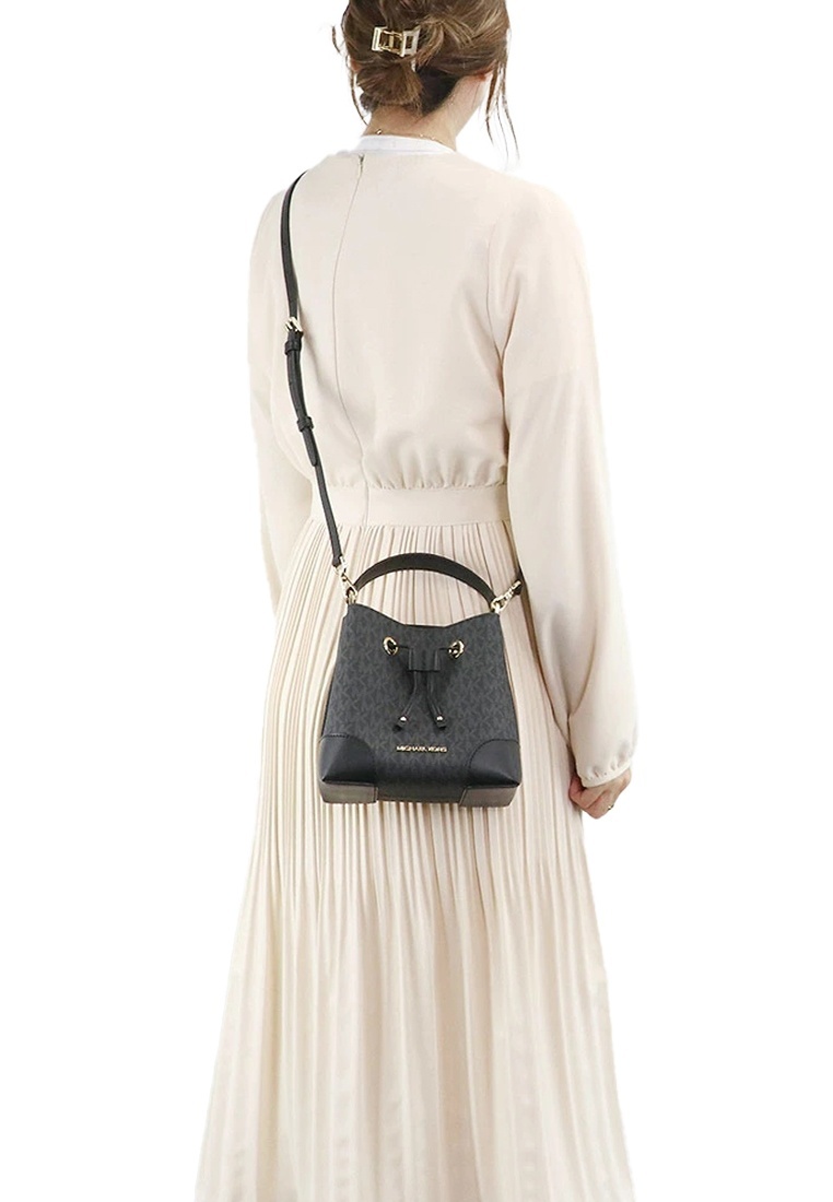 Michael Kors Rope Strap Satchel In Black