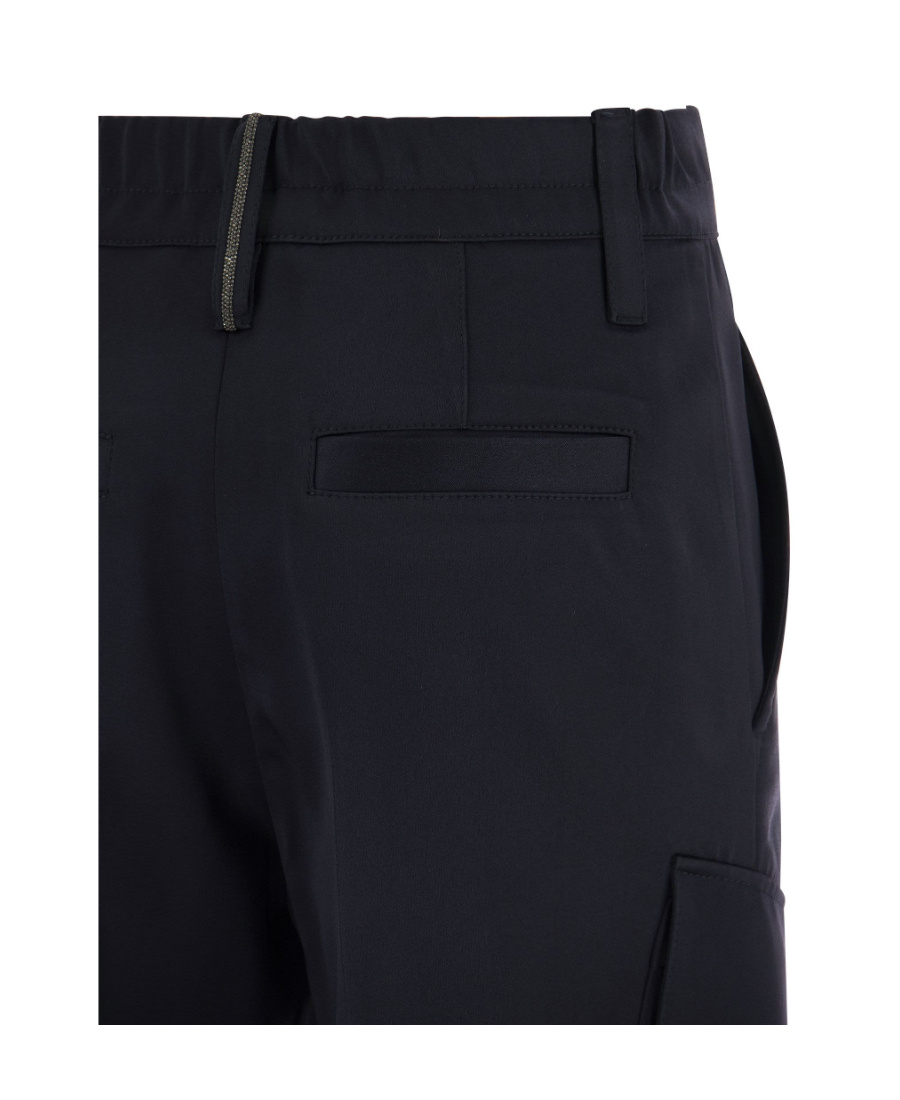 Brunello Cucinelli Women's Sartorial Cargo Trousers In Black