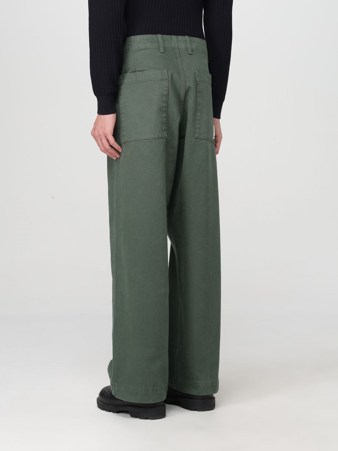 Emporio Armani Belt Loop Casual Pants In Black