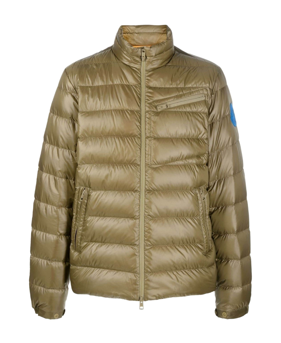 Moncler Zip-fastening Padded Jacket In Green
