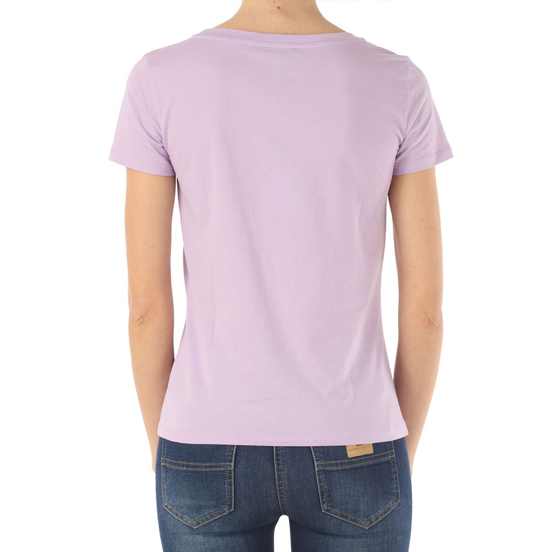 Armani Jeans Logo Printed T-shirt In Purple