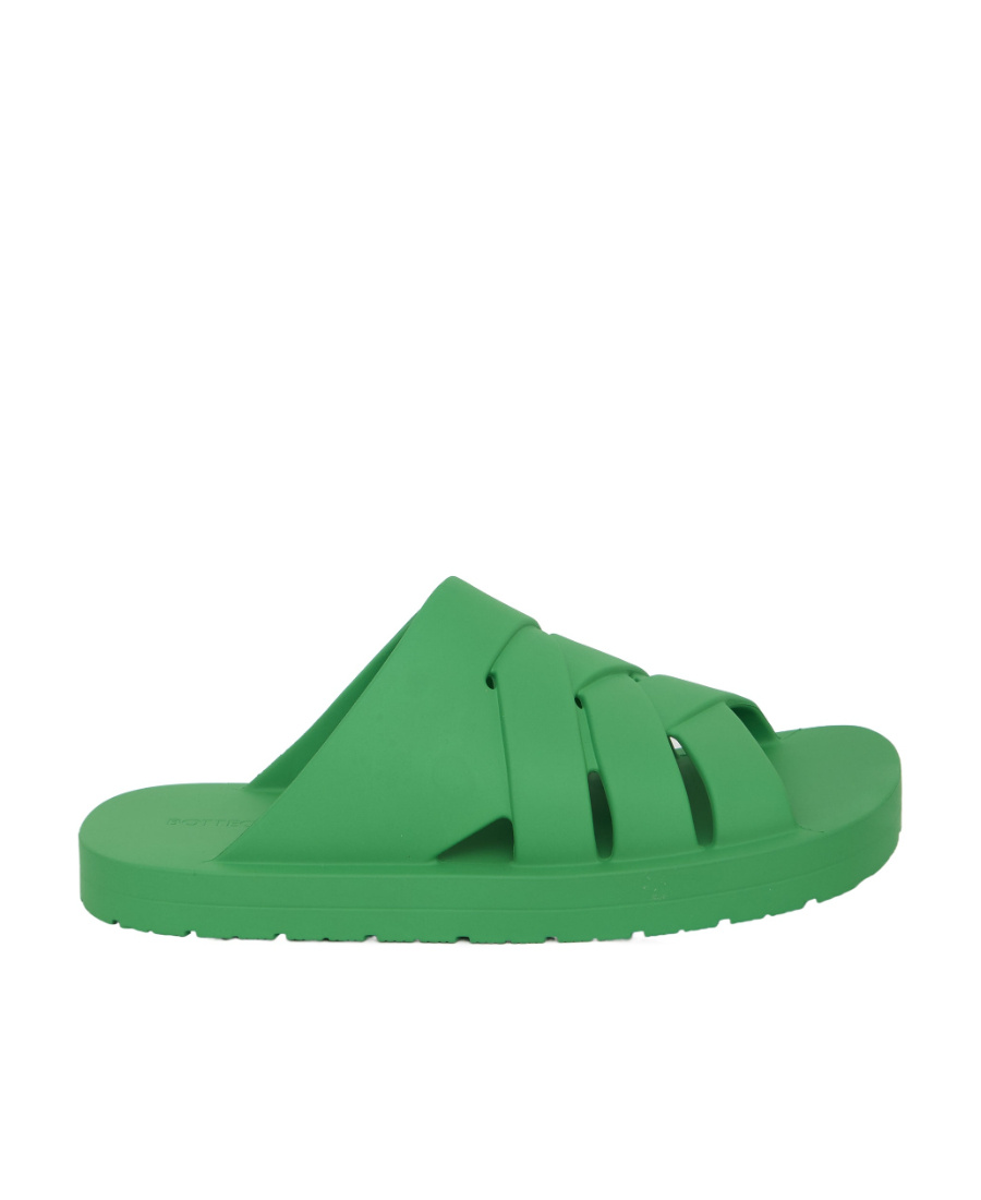 Bottega Veneta Parakeet Crossover Strap Slides In Green