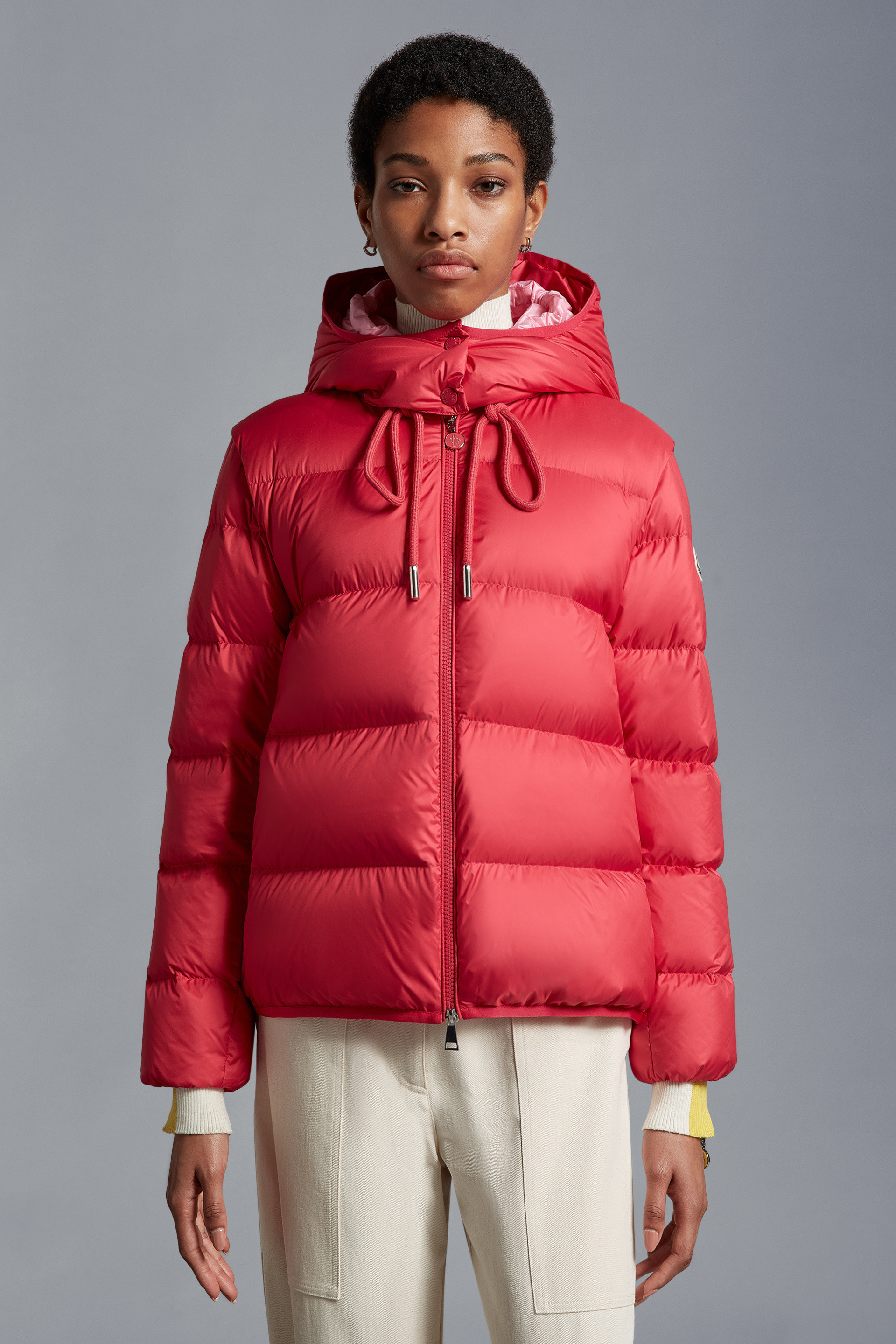 Moncler Droniers Down Jacket In Red