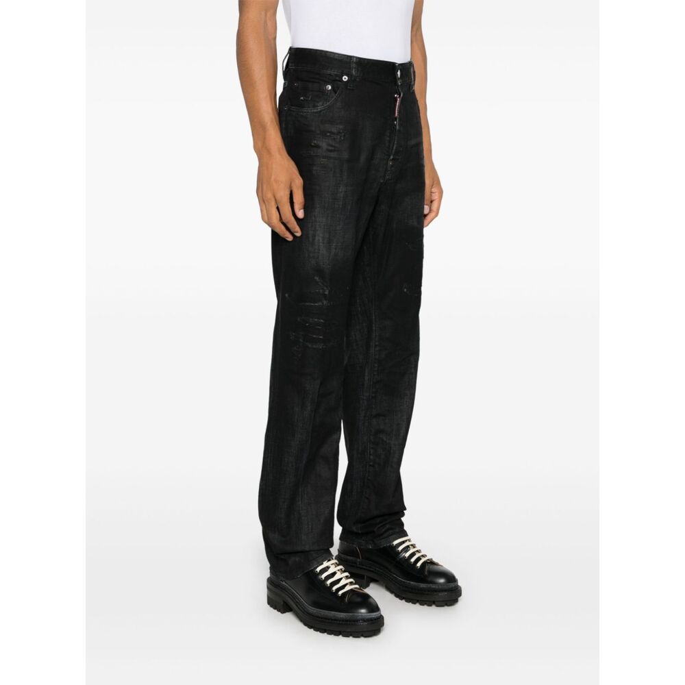 Dsquared2 Belt-loop Jeans In Black