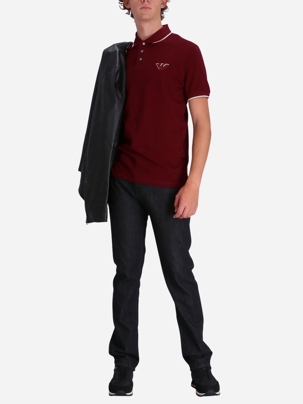 Emporio Armani Belt-loop Casual Pants In Black