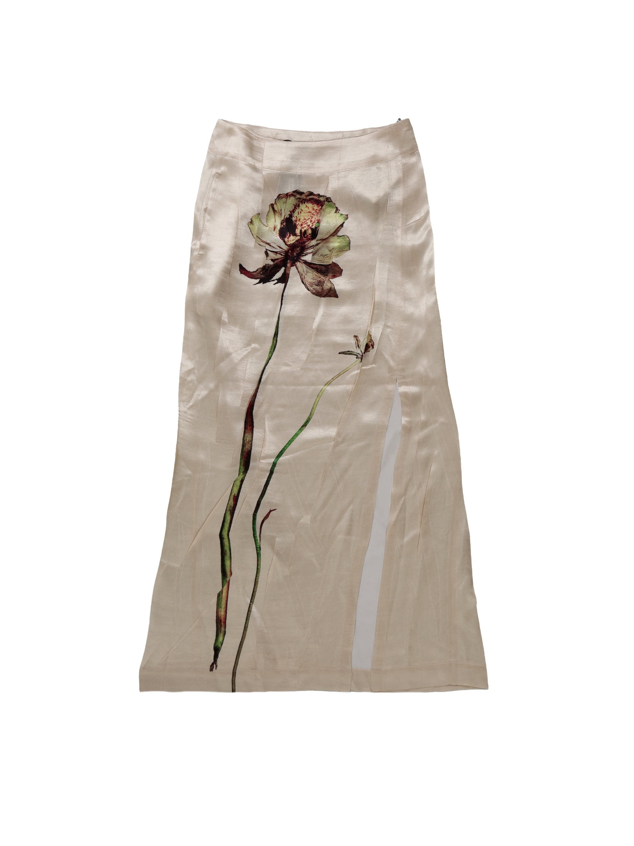 Shop Issey Miyake Floral Skirt In Nude