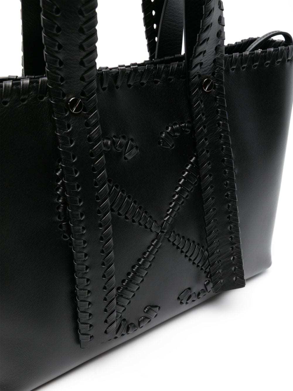 Off-white Day Off Medium Weaving Bag In Black