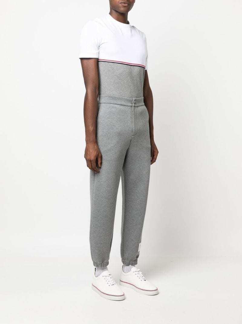 Thom Browne Logo-patch Track Pants In Gray