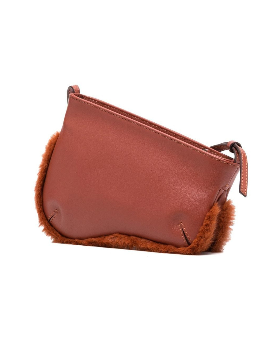 Manu Atelier Curve Zipped Tote In Brown