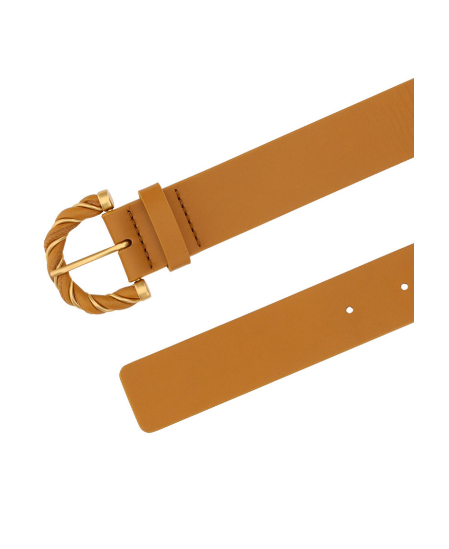 Bottega Veneta Logo Belt In Orange