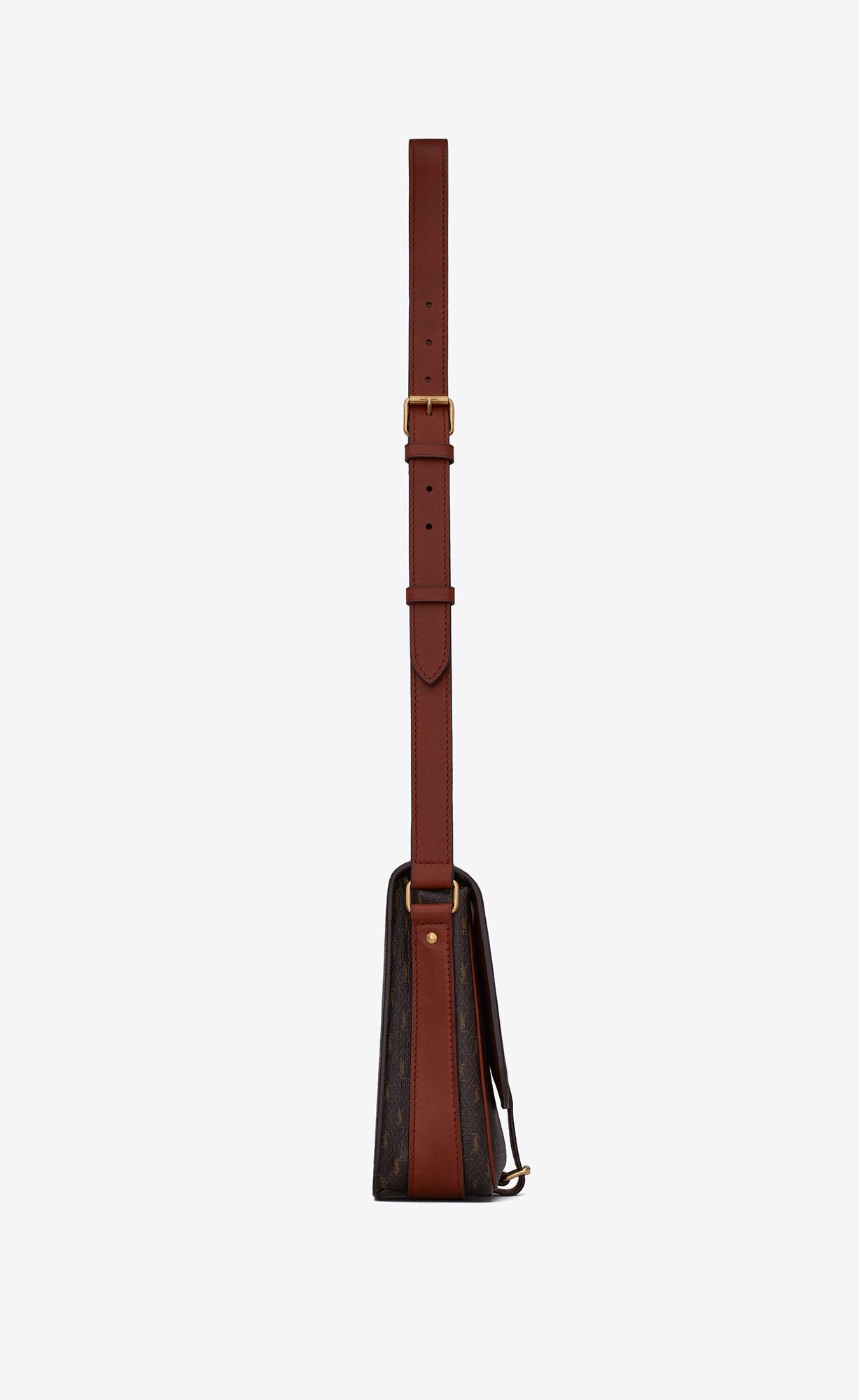 Saint Laurent Le Monogramme Buckle Satchel Bag In Brown