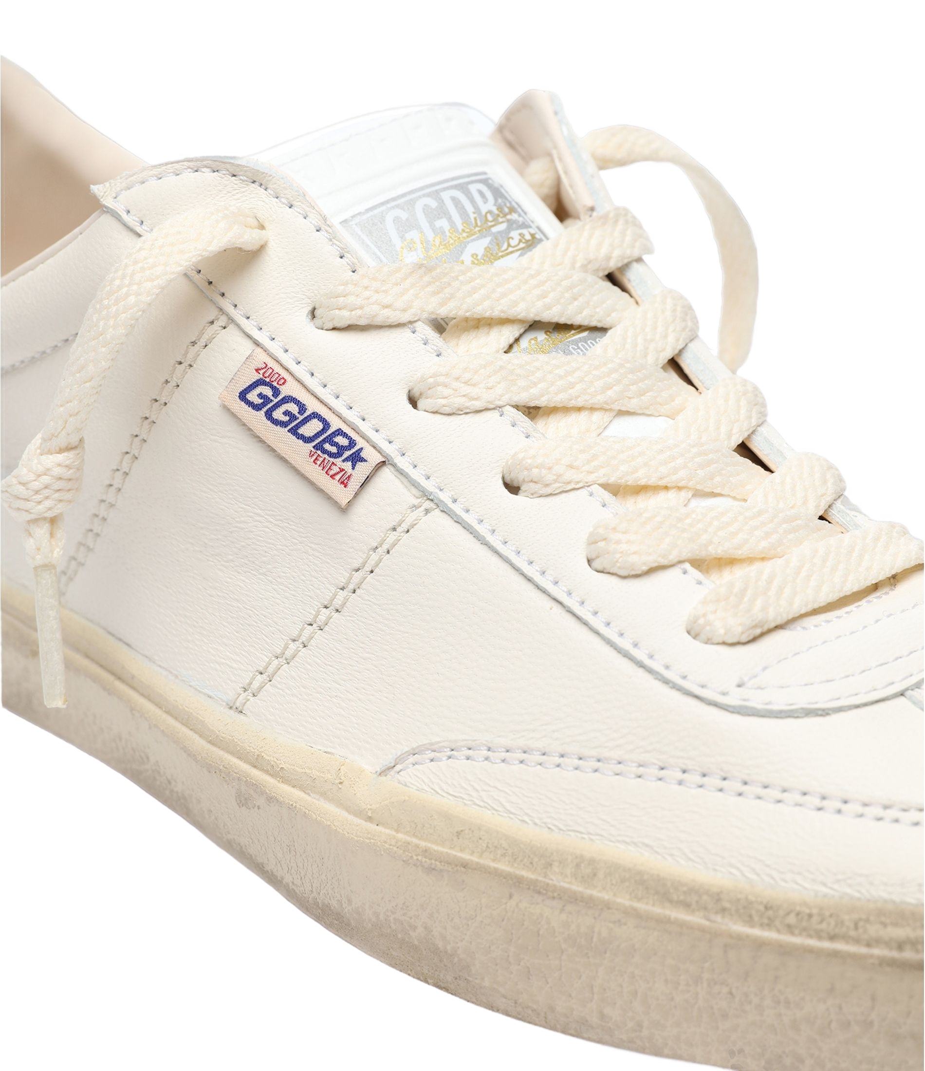 Golden Goose Soul-star Leather Sneakers In White