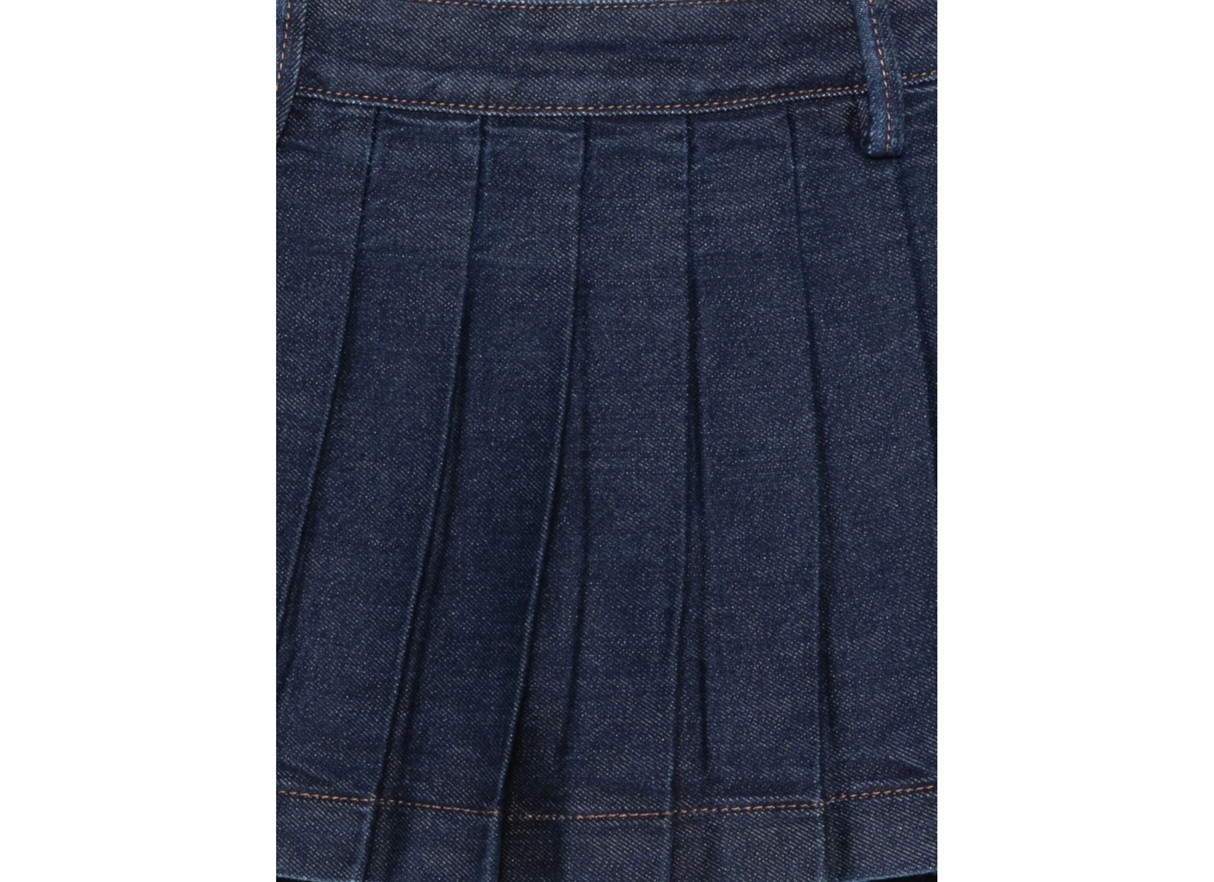 7 For All Mankind Pleated Half-length Skirt In Blue
