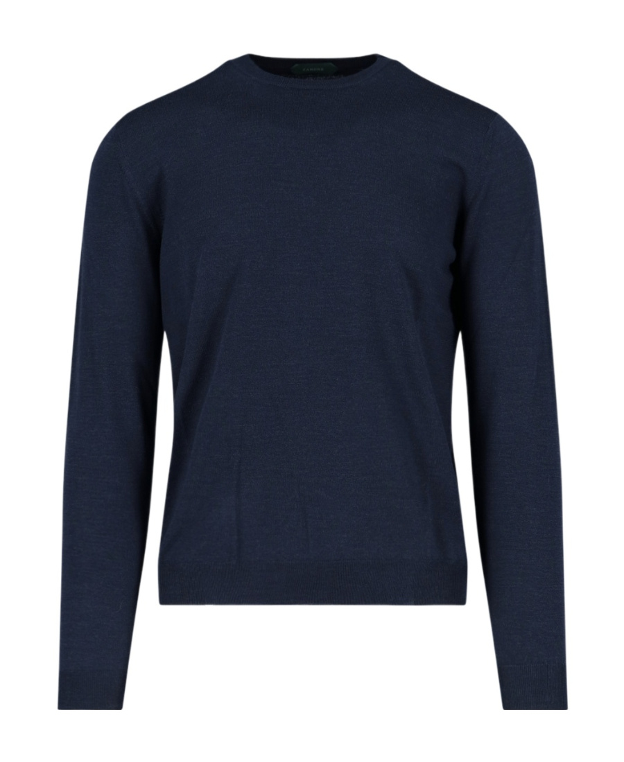 Zanone Crew-neck Long-sleeve Jumper In Black