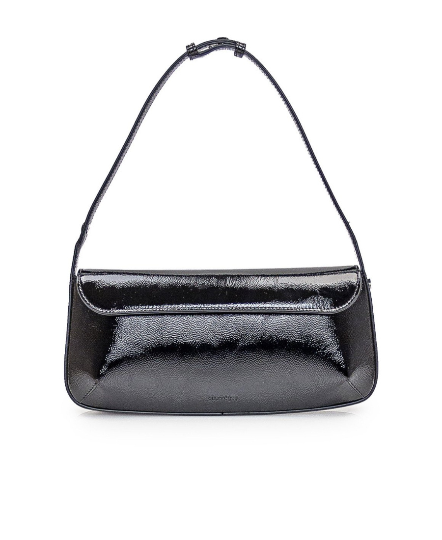 Courrèges Sleek Baguette Bag - Courreges - Leather - Black In Black