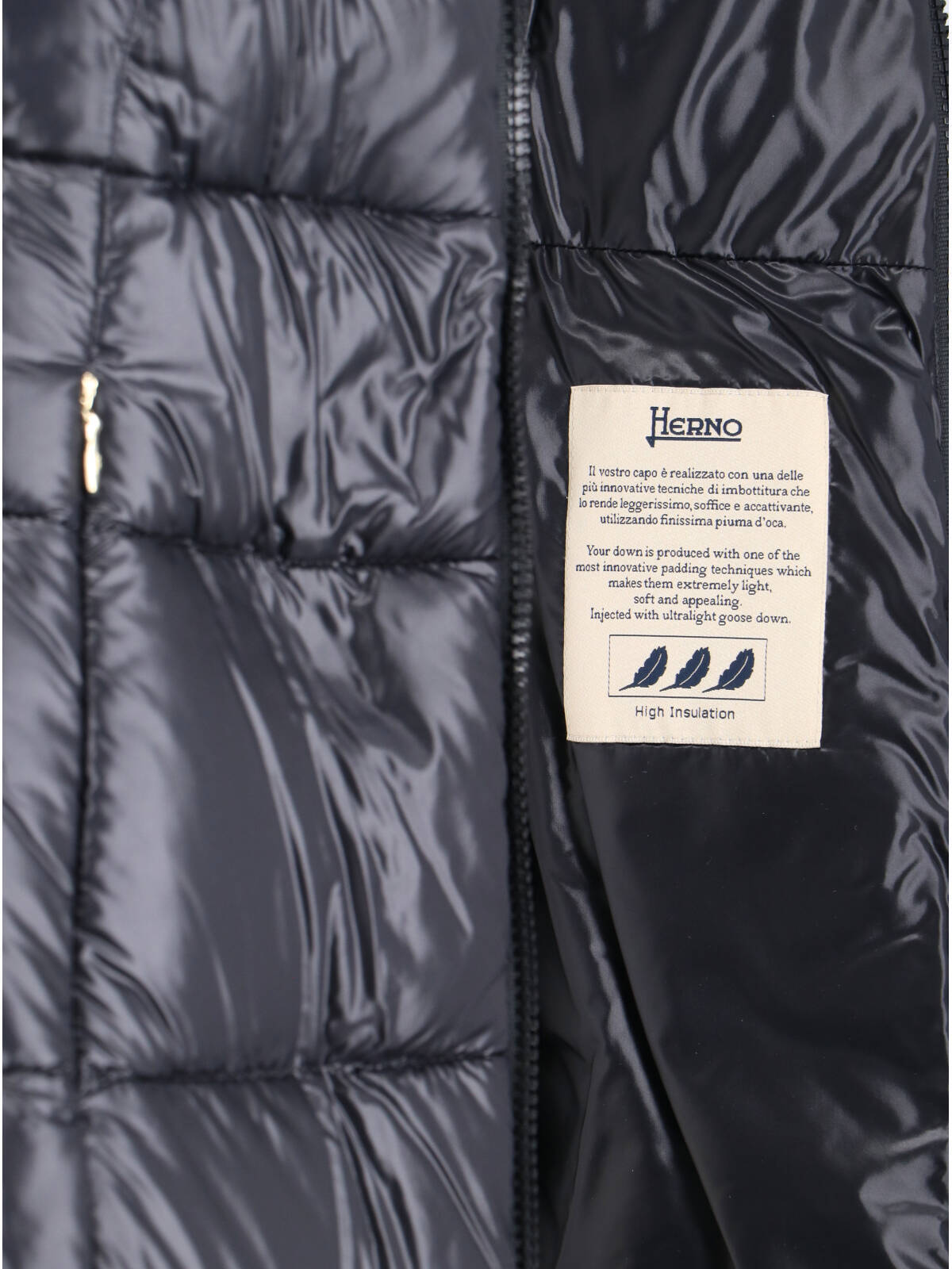 Herno Coats Black In Blue