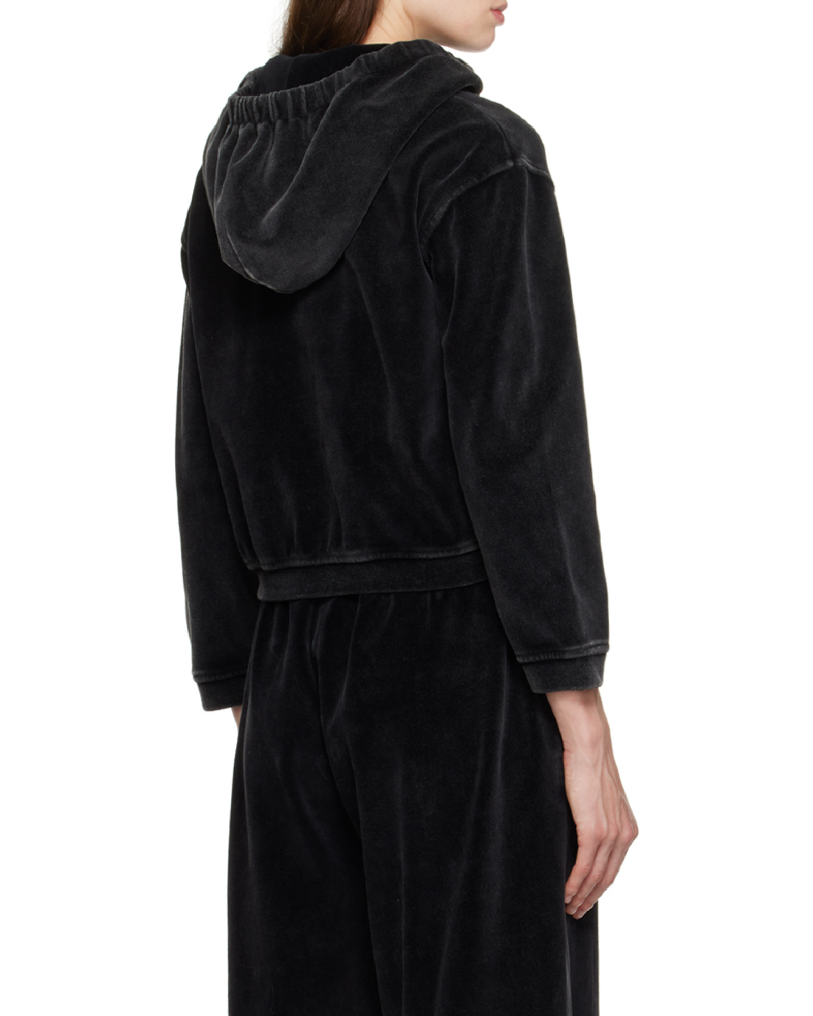 Alexander Wang T Zip-up Hoodie In Black