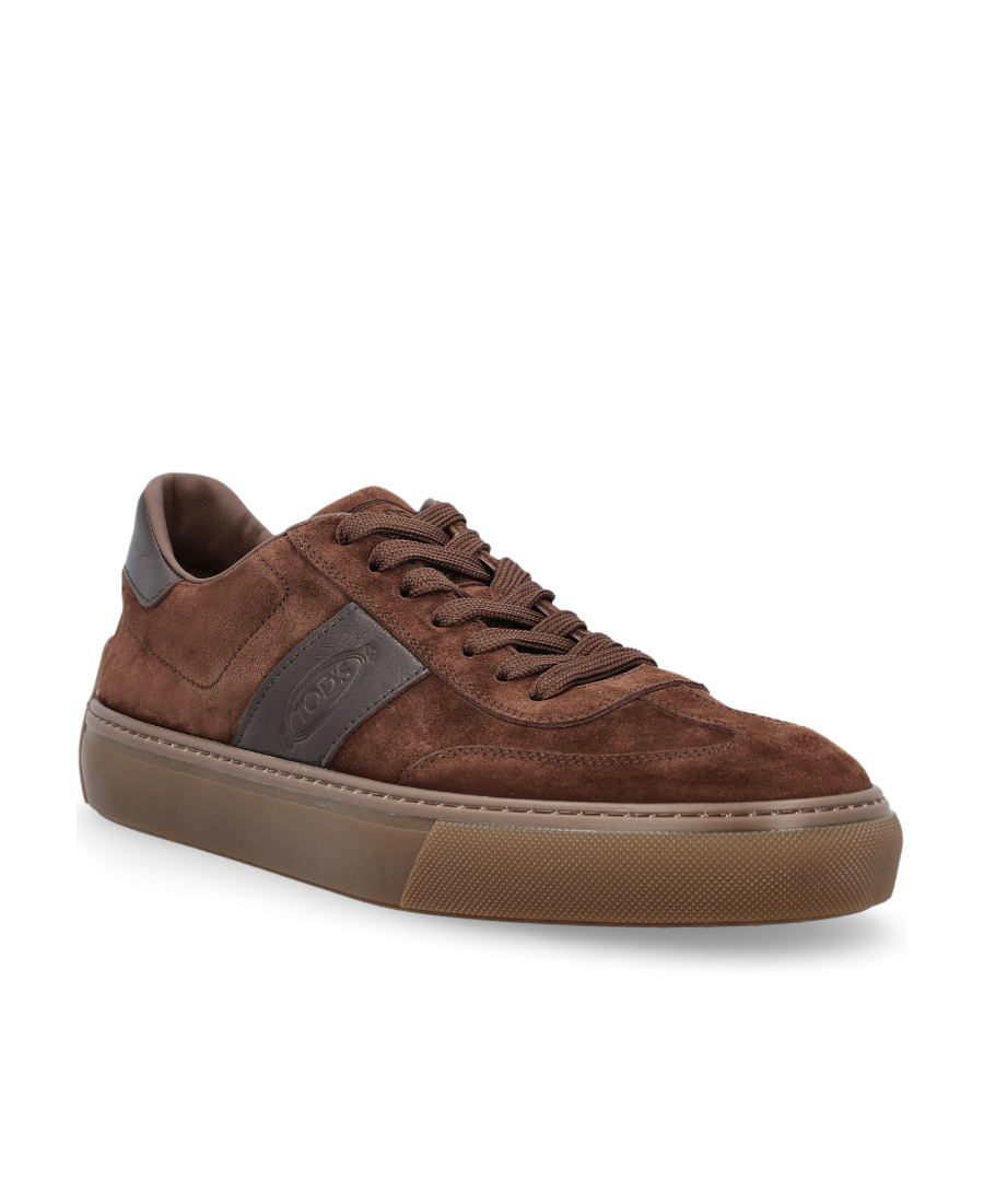 Tod's Man Sneakers Dark Brown Size 7 Soft Leather In Brown