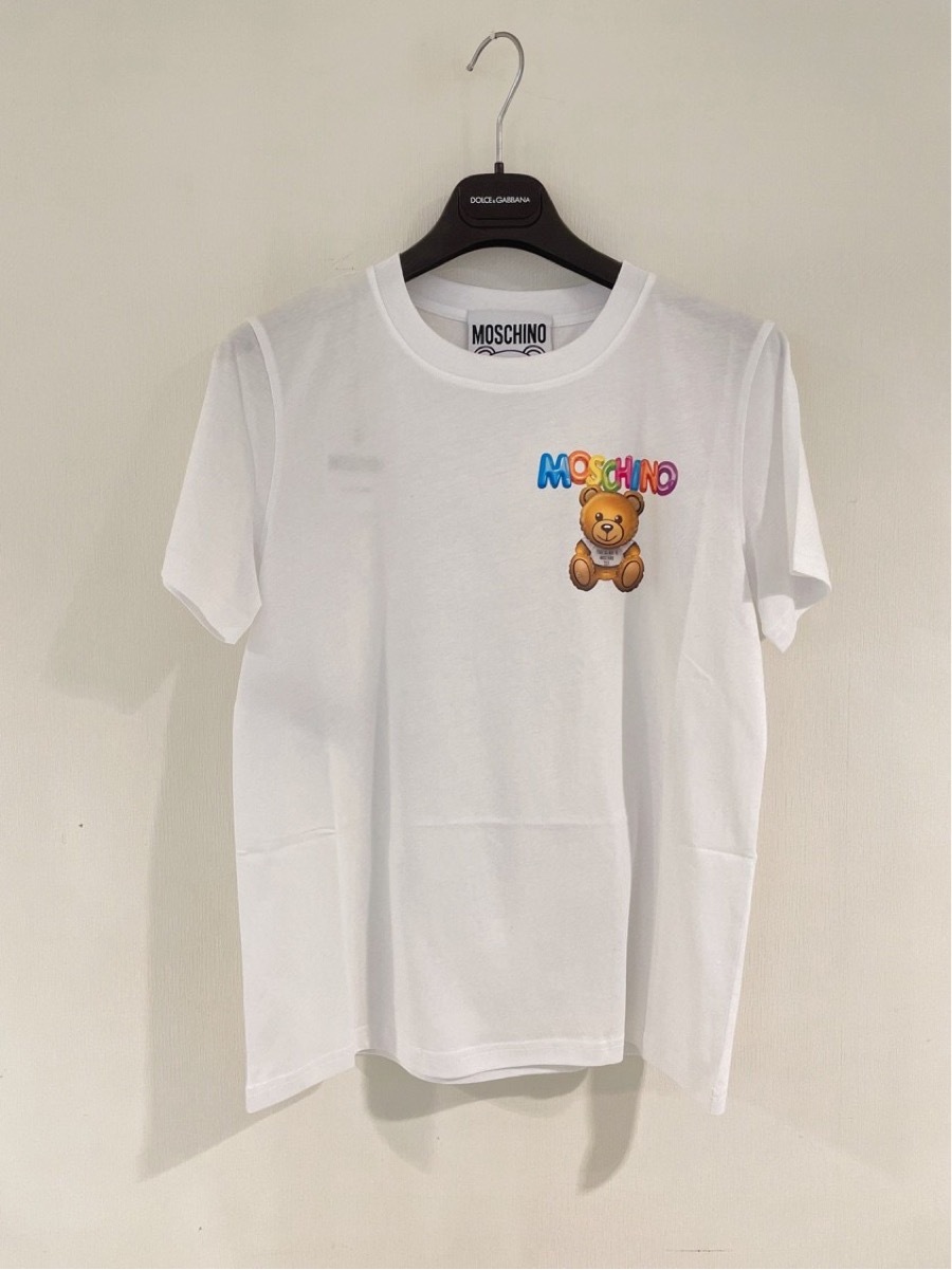 Moschino Teddy Bear Motif T-shirt In White