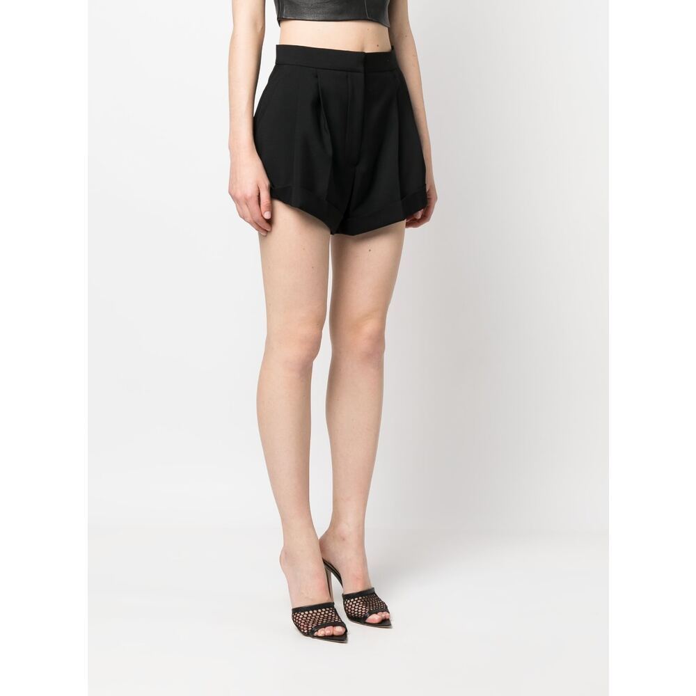 Alexander Mcqueen Tailored Mini Shorts For Women In Classic Black In Black