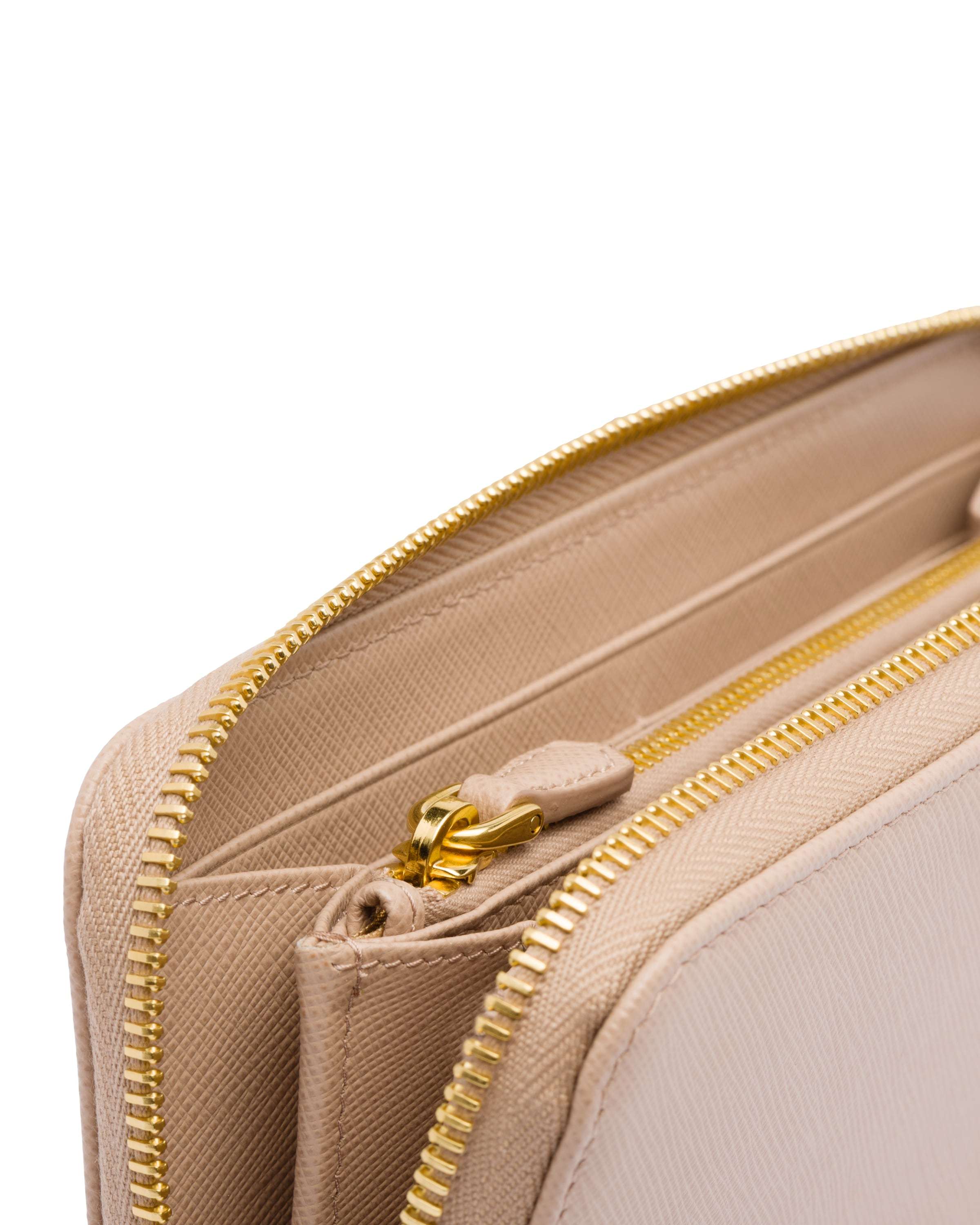 PRADA PRADA LOGO PLAQUE ZIP-AROUND LARGE WALLET