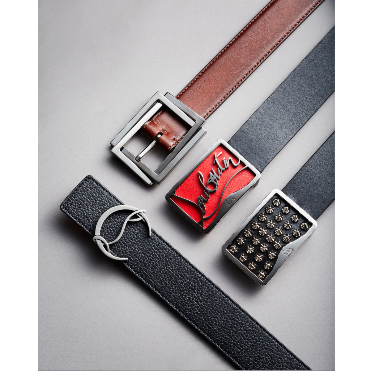 Christian Louboutin Logo Belt In Black