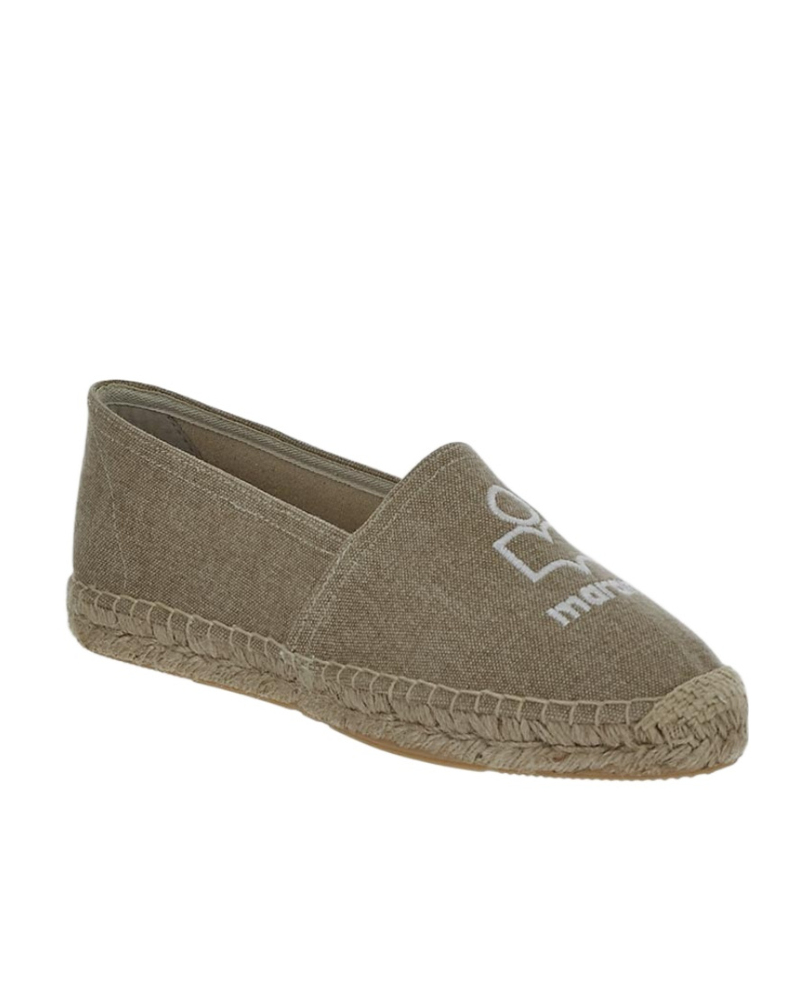Isabel Marant Logo Embroidered Espadrilles In Green