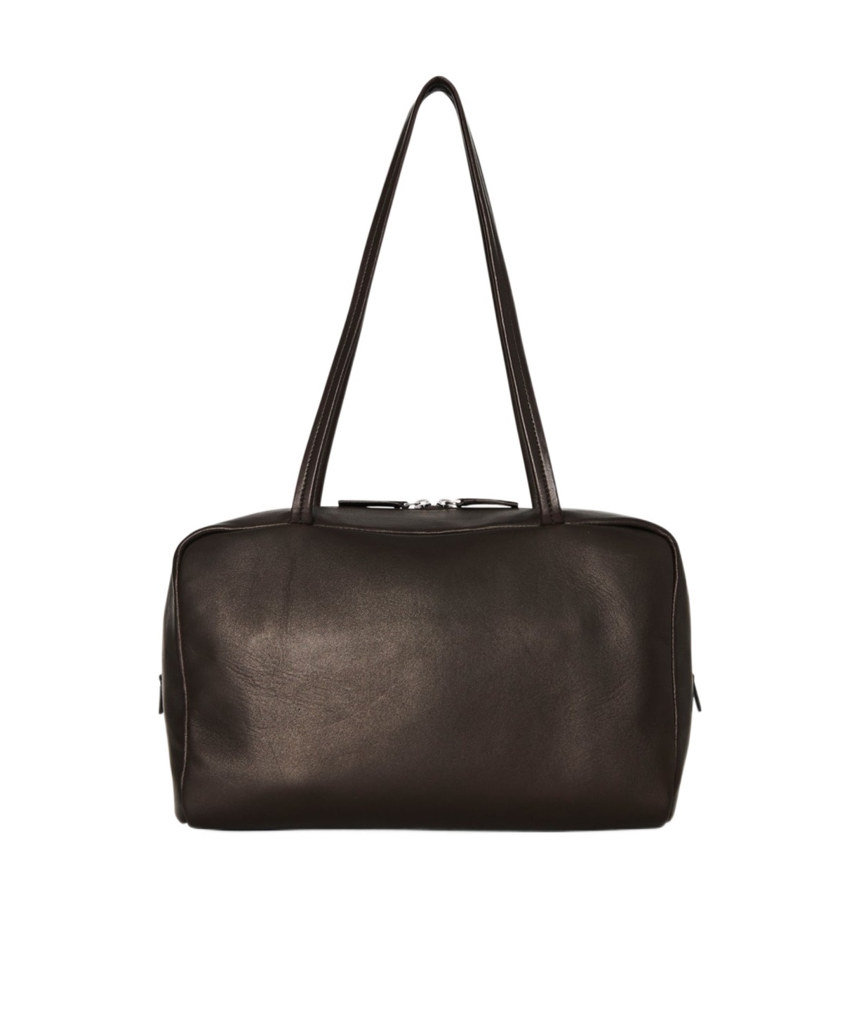 The Row Astra Leather Shoulder Bag In Black