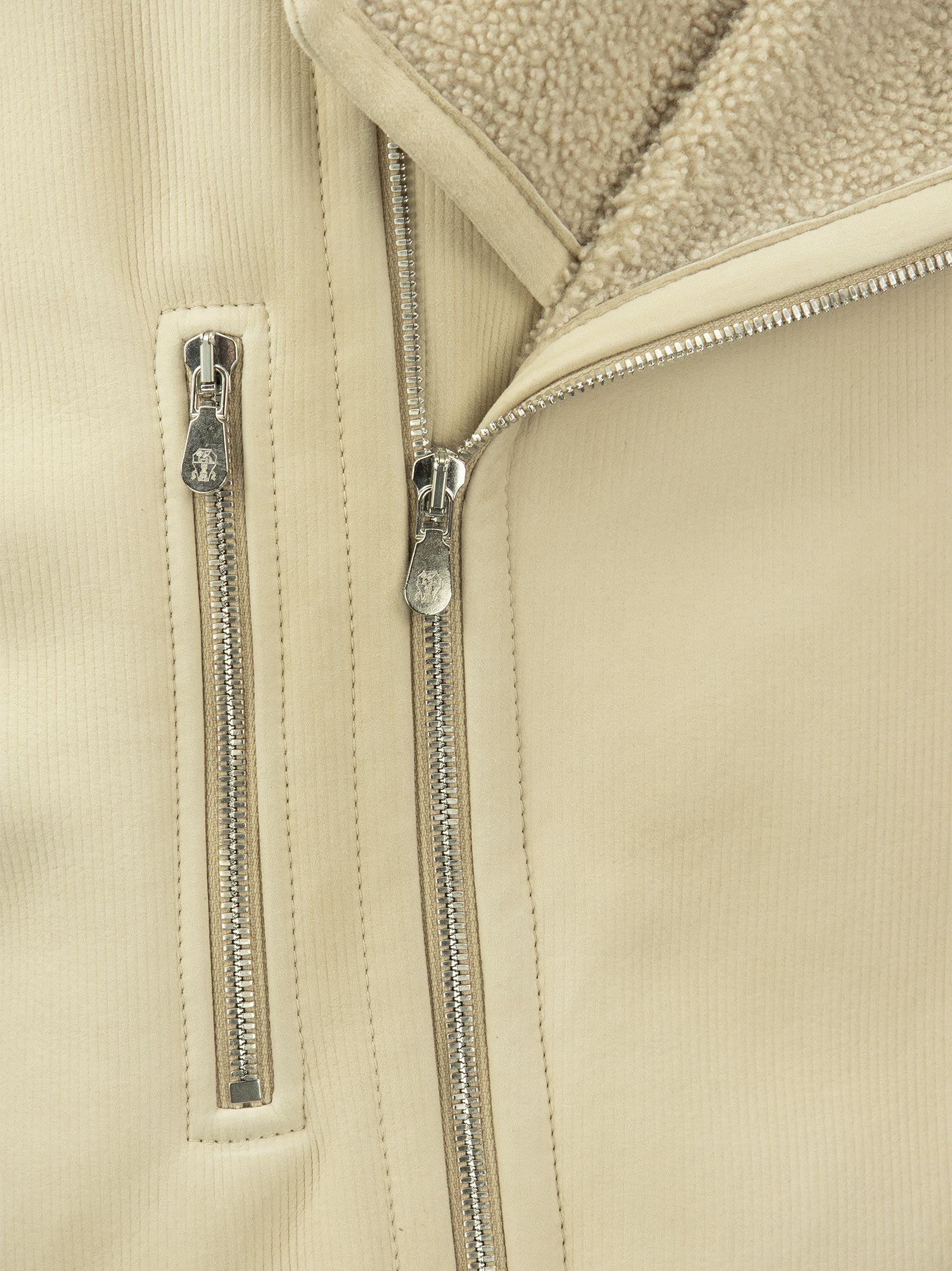 Brunello Cucinelli Zip-up Leather Vest In Green