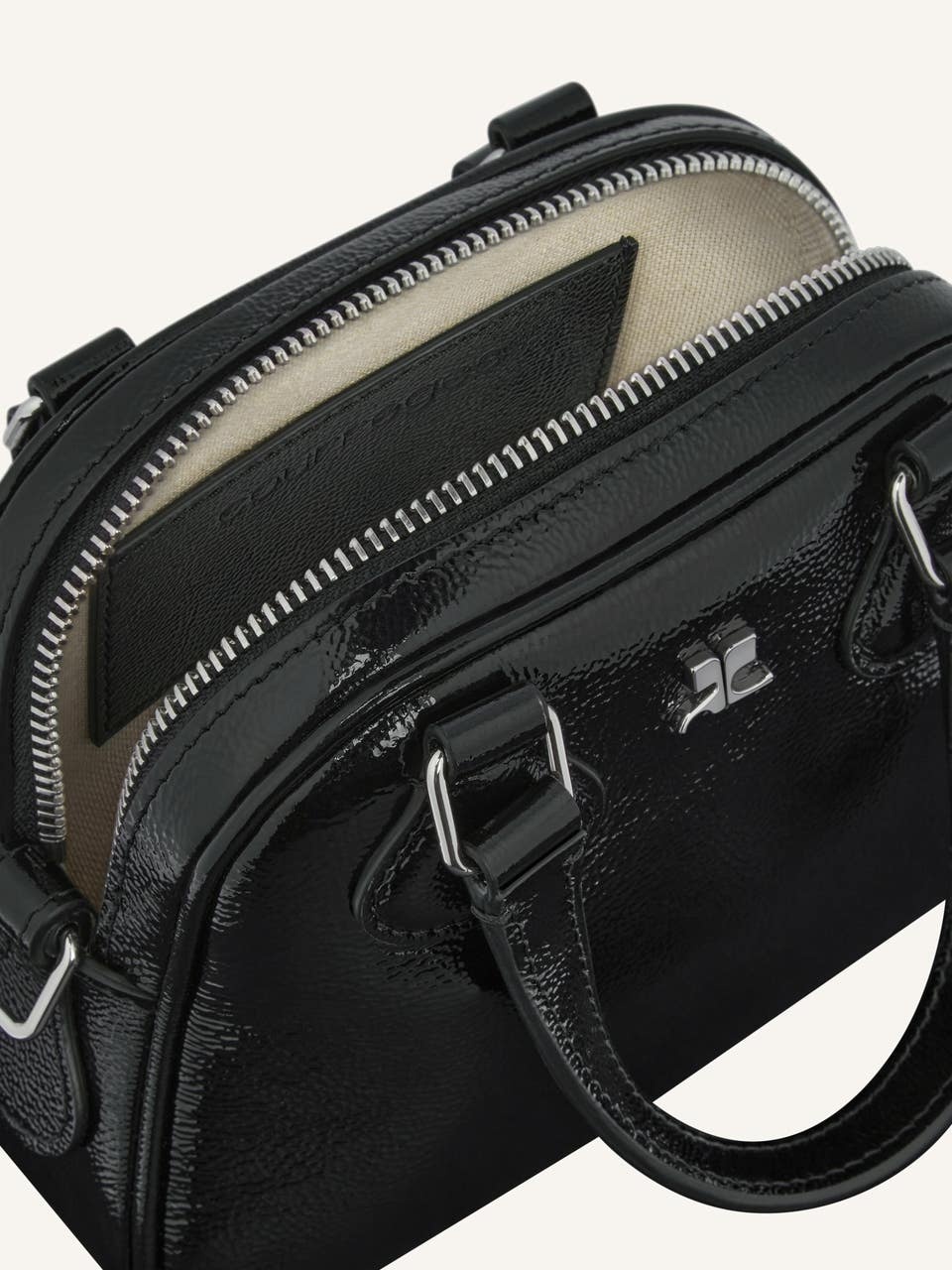 Courrèges Ac Stud Tote Bag In Black