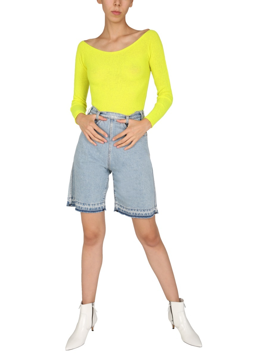 Philosophy Di Lorenzo Serafini Denim Bermuda Shorts In Blue