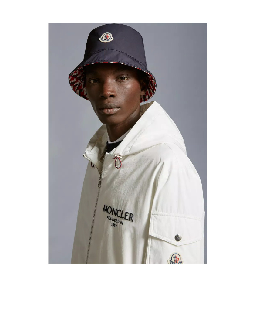Moncler Logo-patch Bucket Hat In Blue