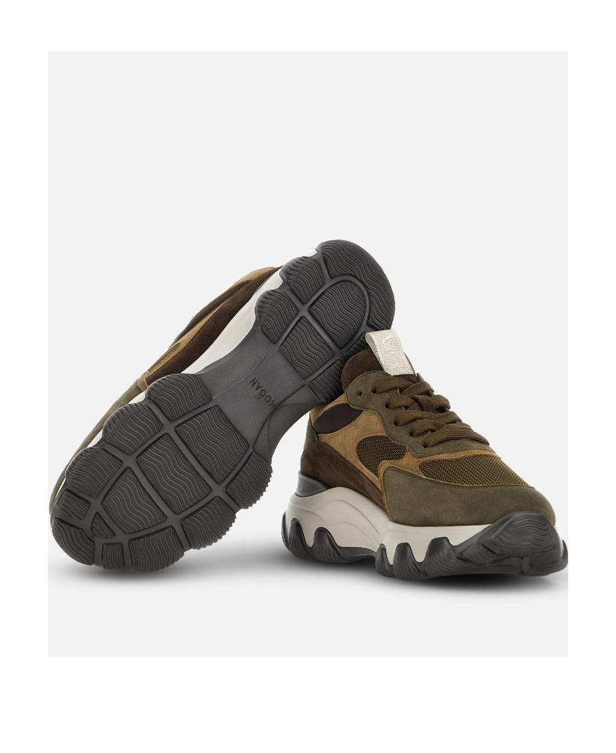 Hogan Hyperactive Panelled Suede Sneakers In Black