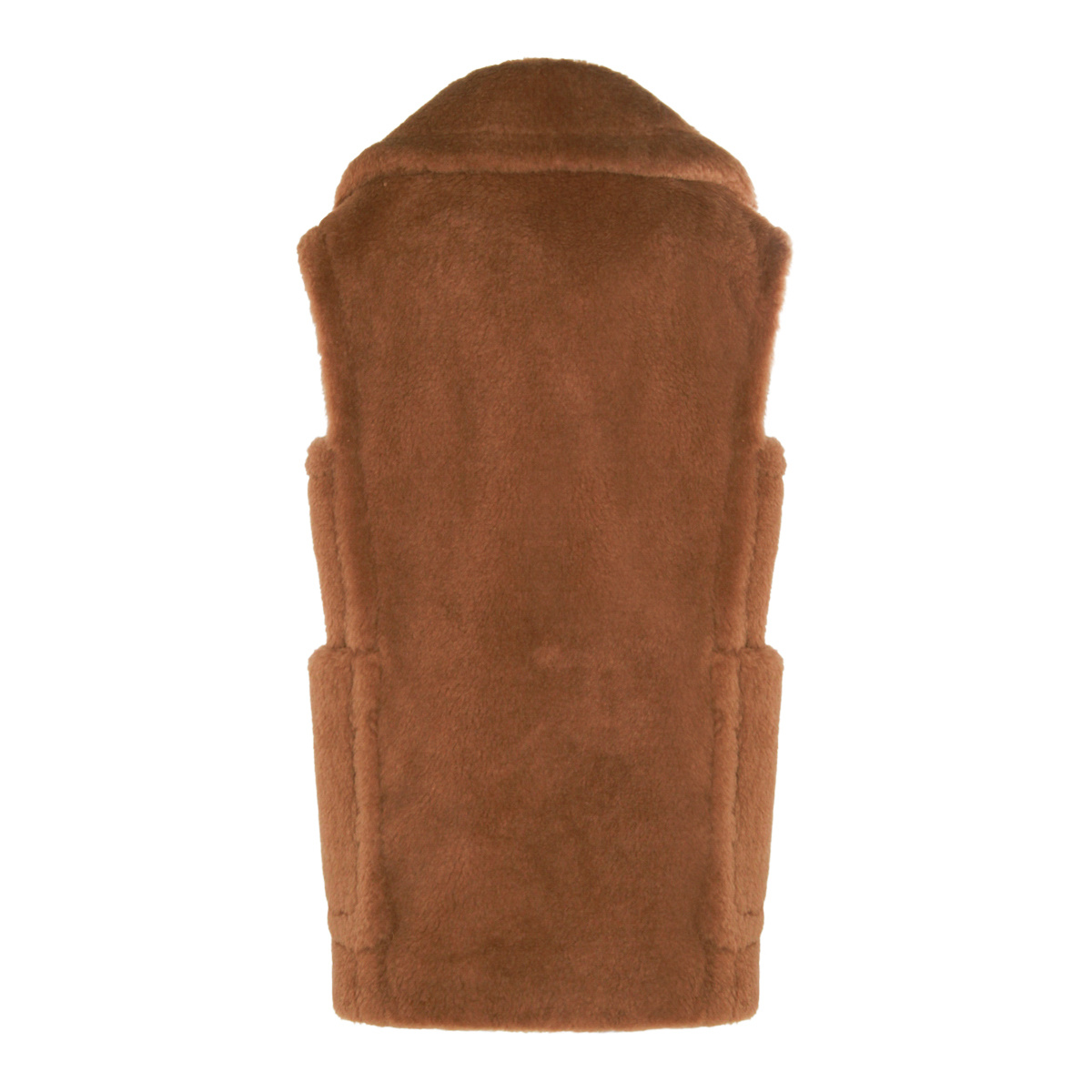 Max Mara Lapel Vest In Brown