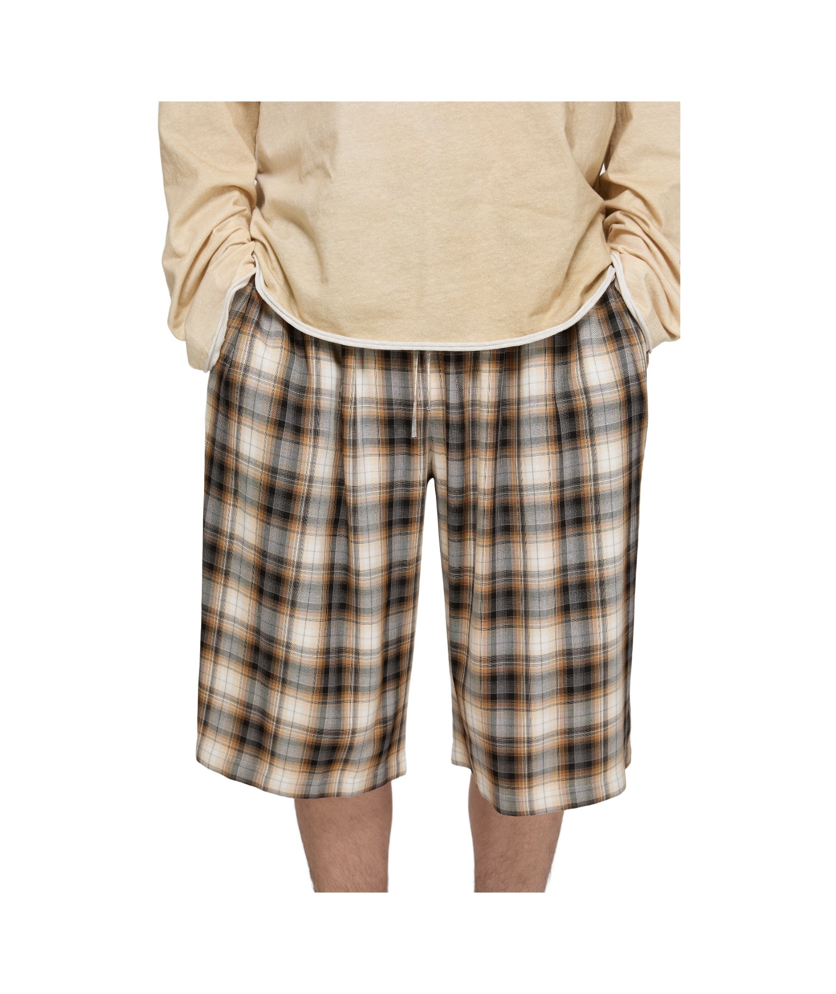 Acne Studios Ressa Optic Check Flannel Shorts