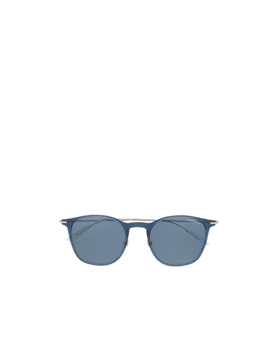 Montblanc Injection Round Sunglasses In Blue
