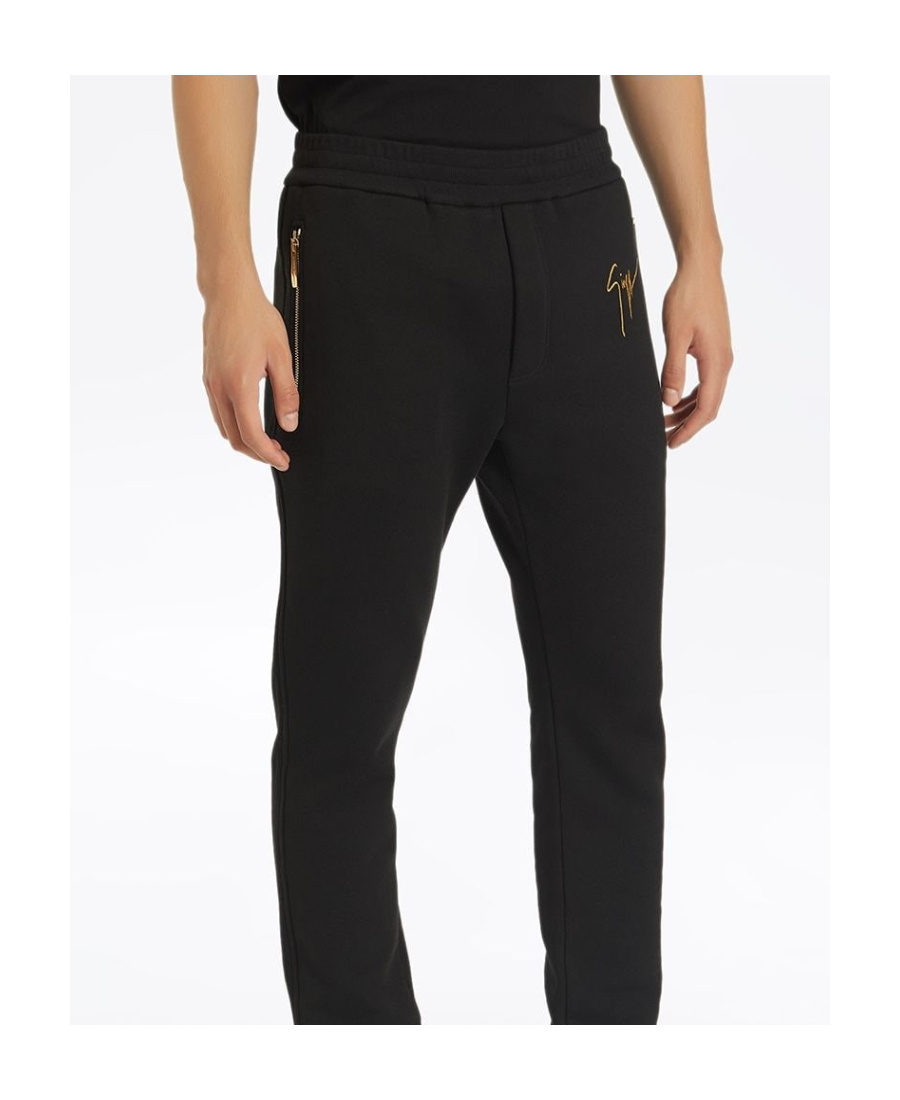 Giuseppe Zanotti Logo Embroidery Sports Pants In Black