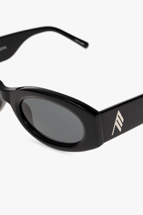 Linda Farrow Logo Sunglasses In Black