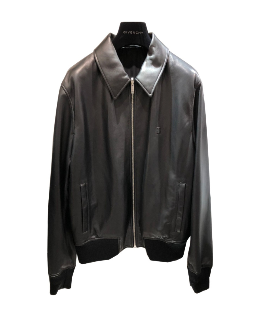 Givenchy Reversible Leather Bomber Jacket In Black