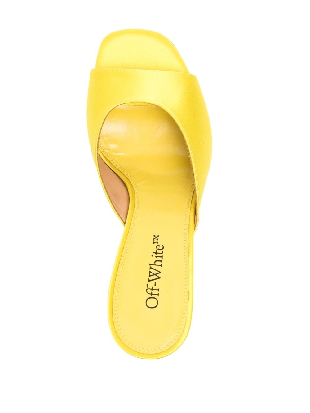 Off-white Pop Lollipop 100mm Satin Mules In Yellow