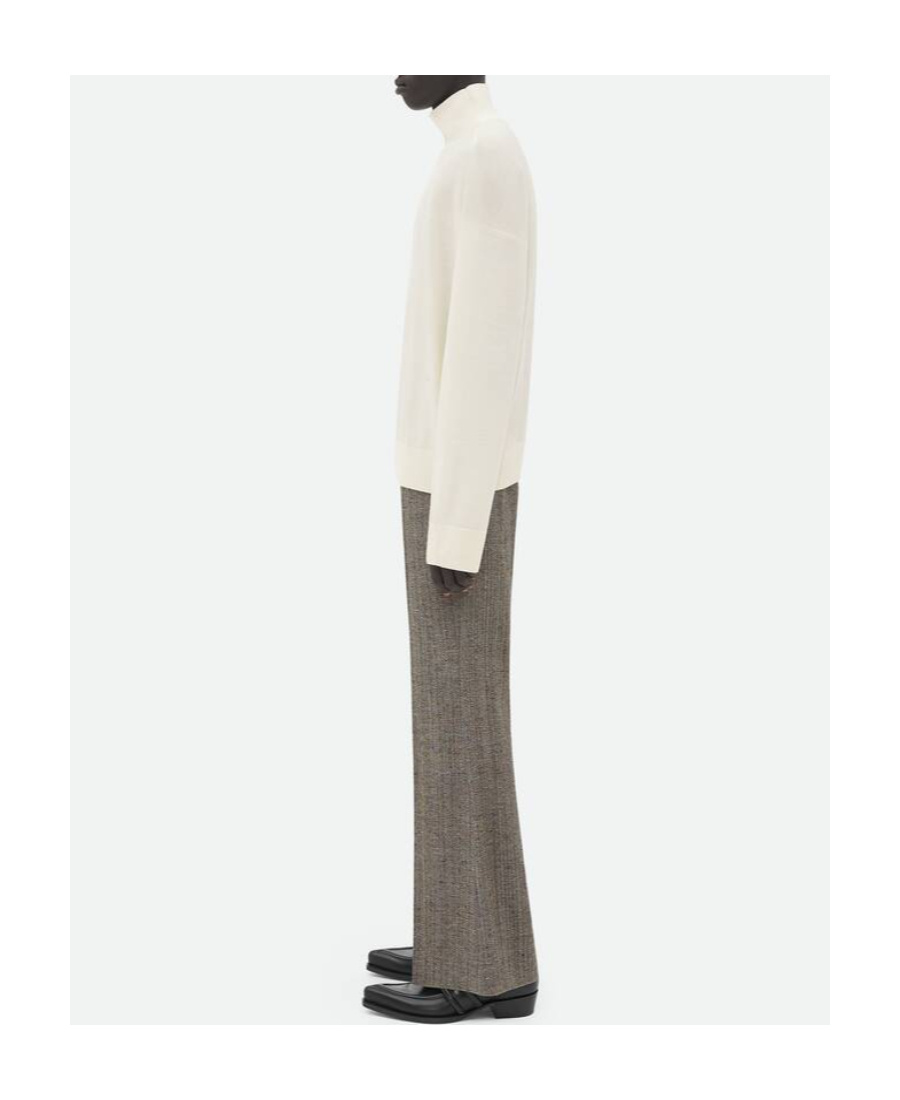 Bottega Veneta Logo Turtleneck Sweater In White