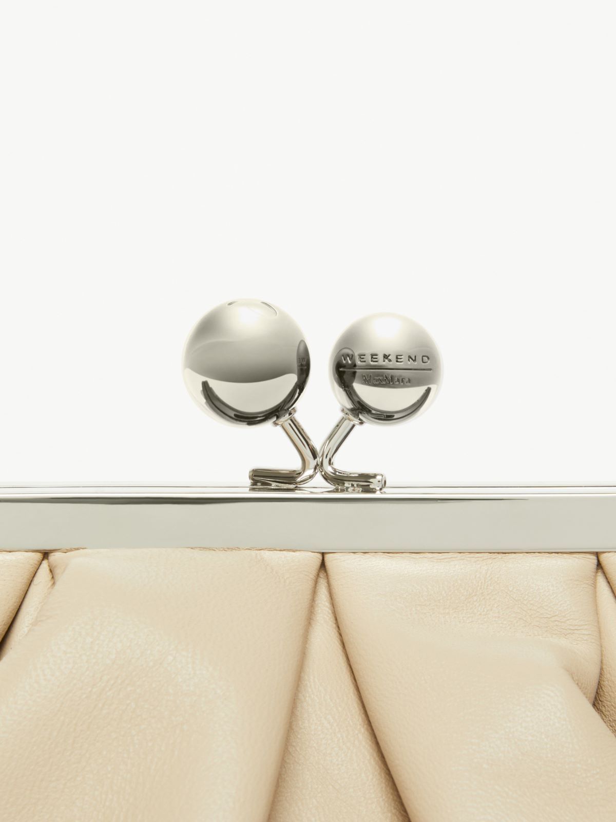 Weekend Max Mara Small Pasticcino Shoulder Bag In Nude