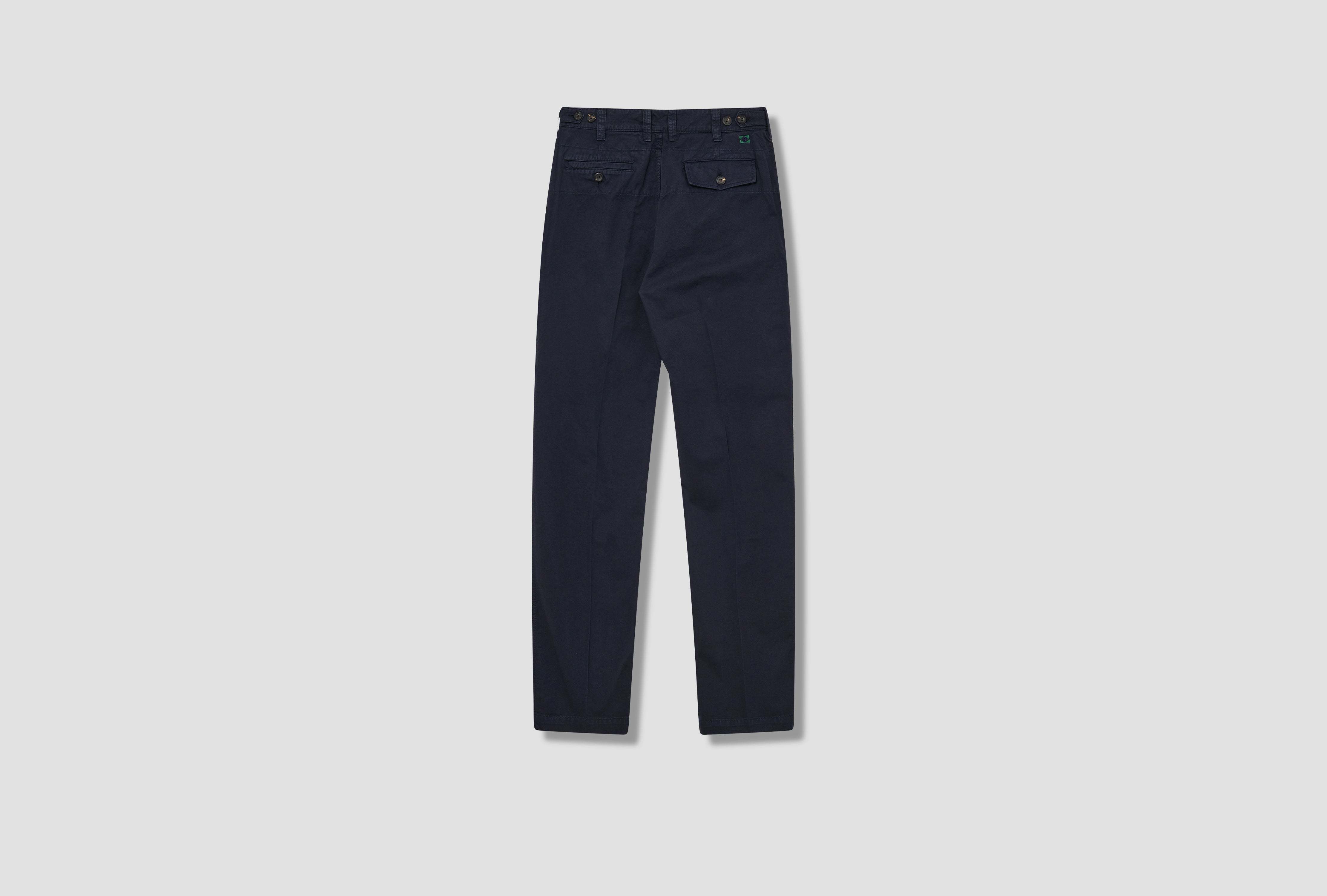 Drake's London Belt Loop Casual Pants In Blue