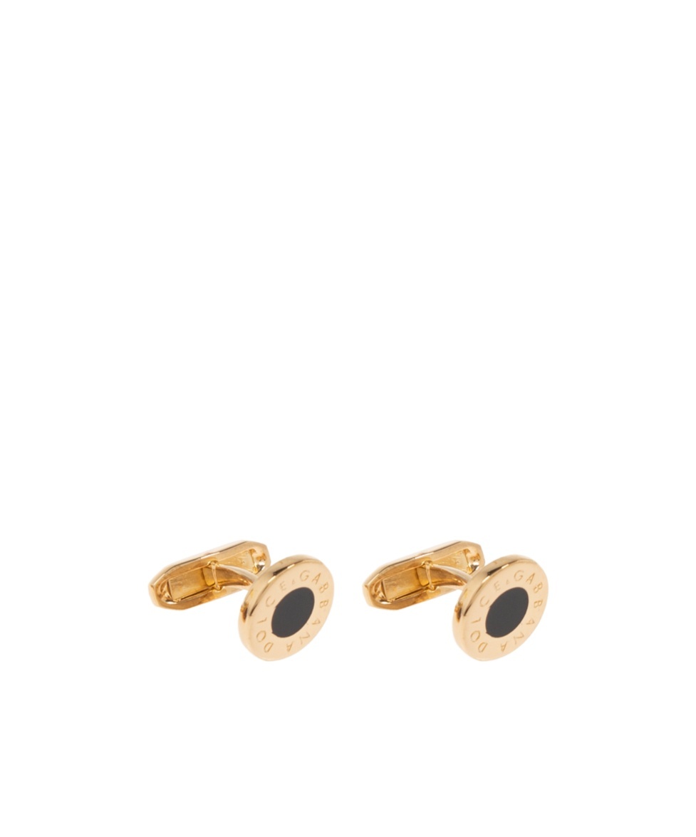Dolce & Gabbana Logo Cufflinks In Nude