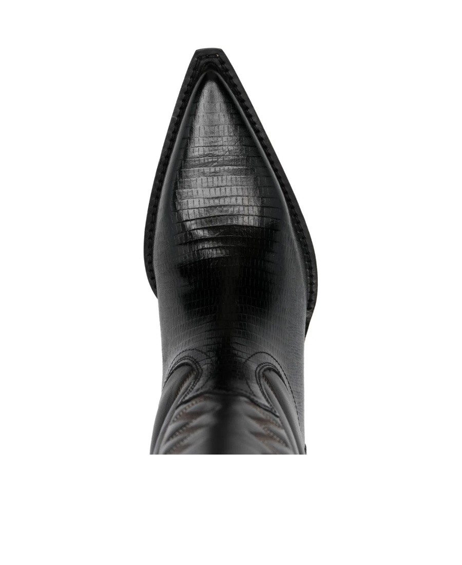 Paris Texas Woman Boot Black Size 7.5 Leather In Black
