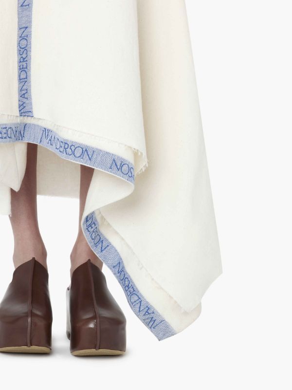 Jw Anderson V- Neck Panelled Dress In White