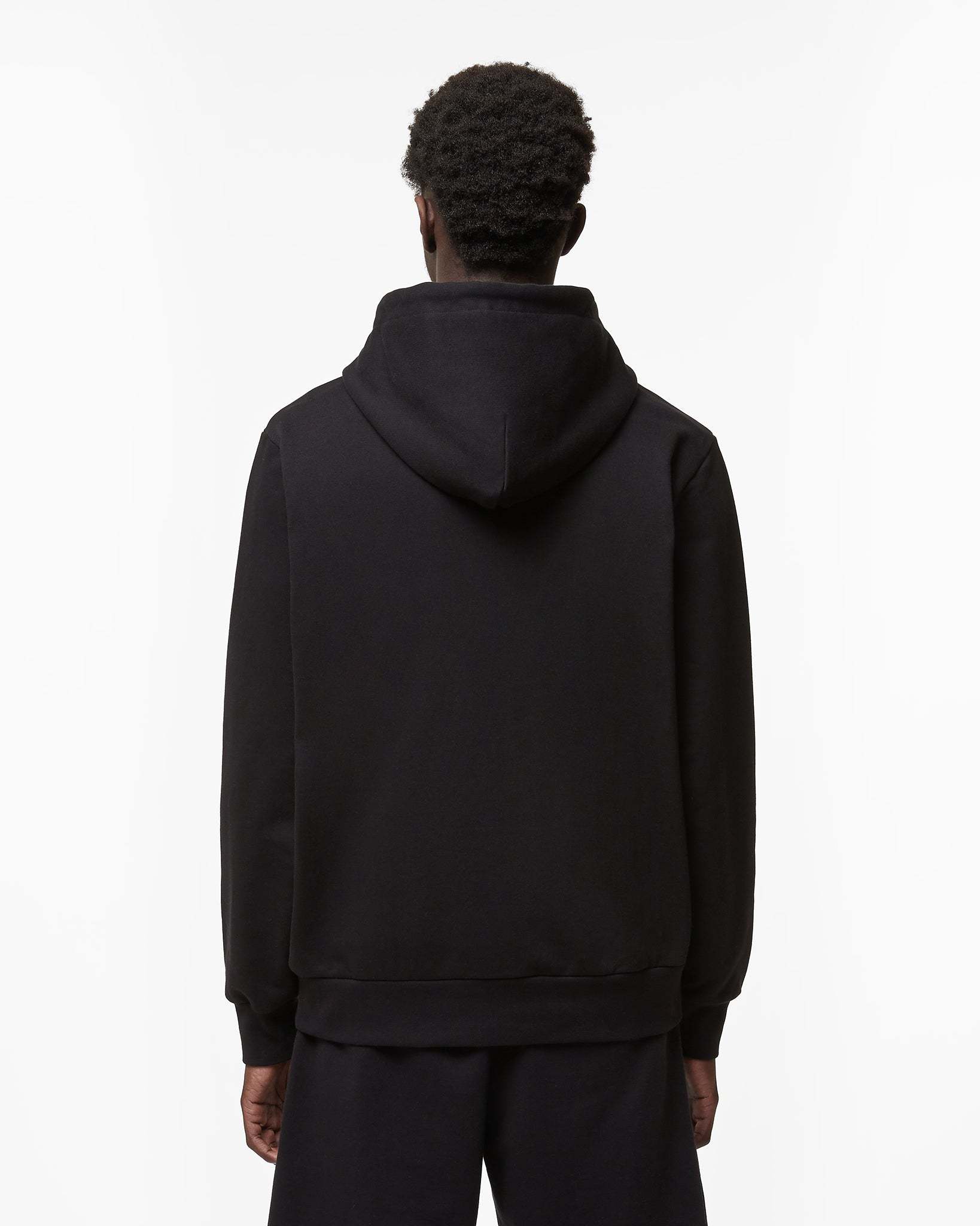 Gcds Black Waved Logo Hoodie In Black