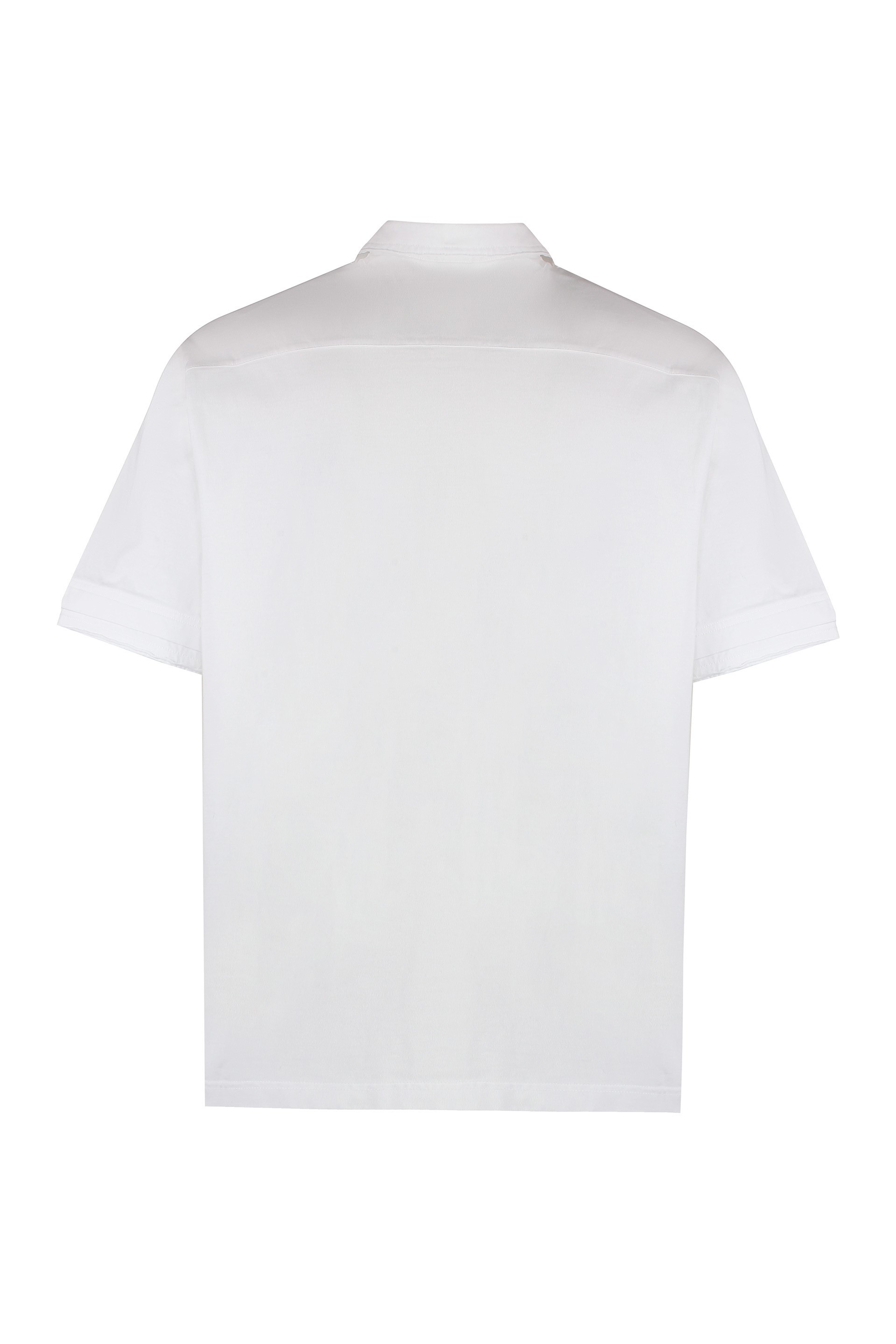 Roberto Collina Ribbed Collar Short Sleeves Polo Shirt In White